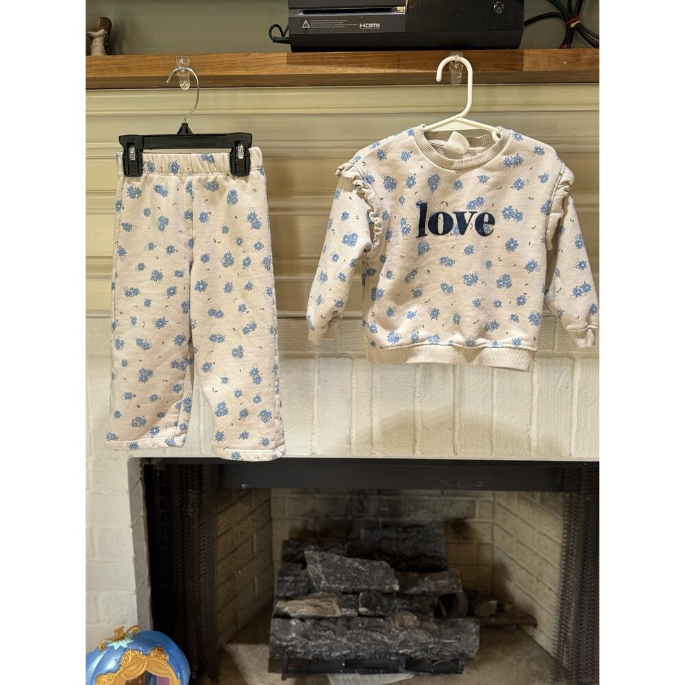 Zara Sweatshirt & Sweat Pants Set Size 2T